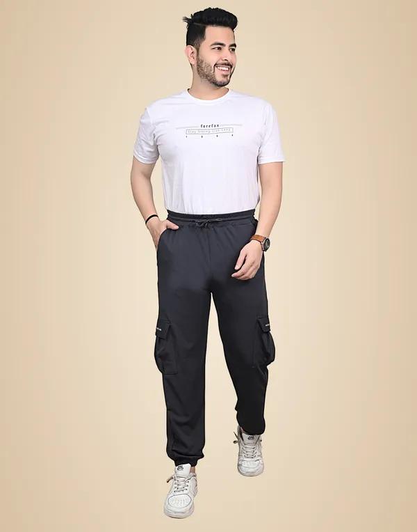 Dark_Grey_Lycra_220_Cargo_Track_Pant_For_Men