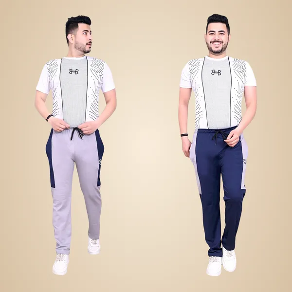 Light_Grey_&_Navy_Lycra_220_Hf_Track_Pant_For_Men_(Pack_Of_2)