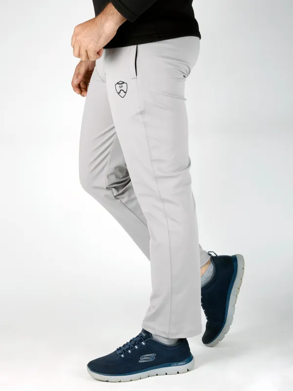 Light_Grey_Lycra_220_Plain_Track_Pant_For_Men