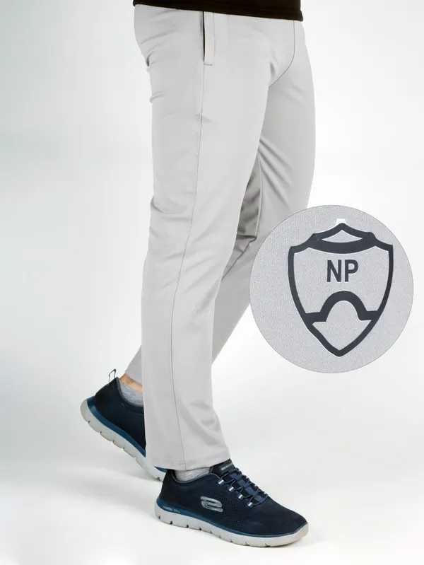Light_Grey_Lycra_220_Plain_Track_Pant_For_Men