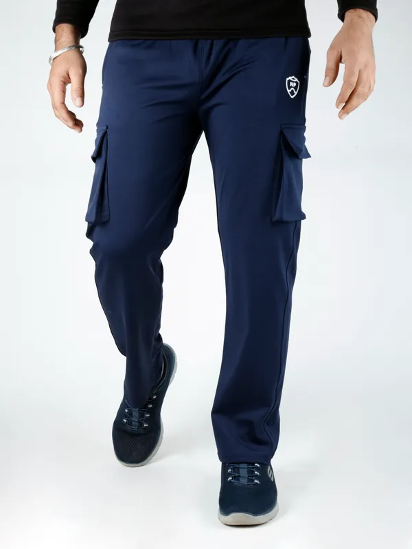 Navy_Lycra_220_Cargo_Track_Pant_For_Men