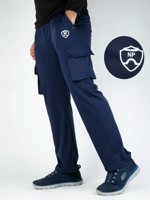 Navy_Lycra_220_Cargo_Track_Pant_For_Men