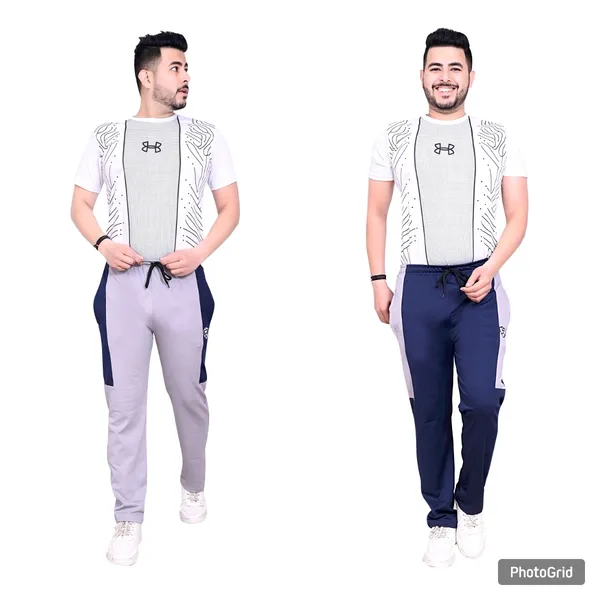 Light_Grey_&_Navy_Lycra_220_Hf_Track_Pant_For_Men_(Pack_Of_2)