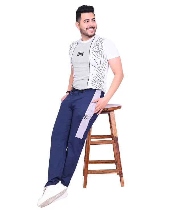 Light_Grey_&_Navy_Lycra_220_Hf_Track_Pant_For_Men_(Pack_Of_2)