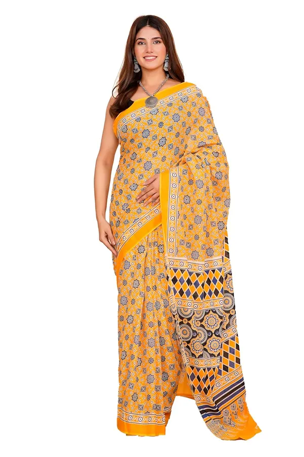 Cotton_Ajrak_Saree_For_Women