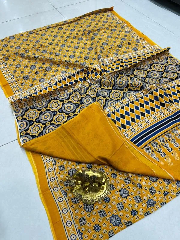 Cotton_Ajrak_Saree_For_Women