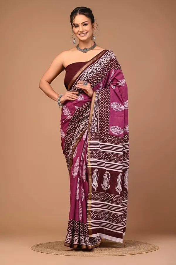 Cotton_Block_Prints_Saree_For_Women
