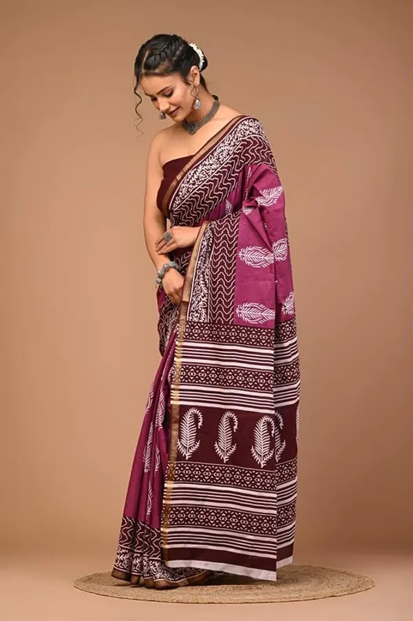 Cotton_Block_Prints_Saree_For_Women