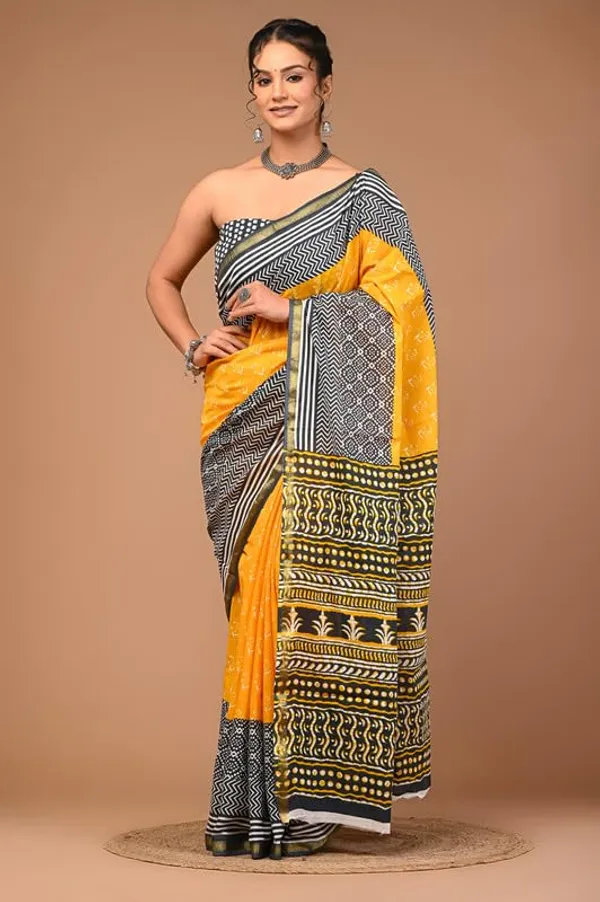Cotton_Block_Prints_Saree_For_Women
