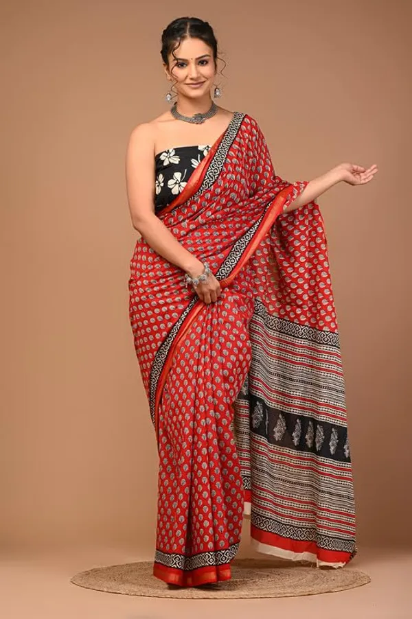 Cotton_Block_Prints_Saree_For_Women