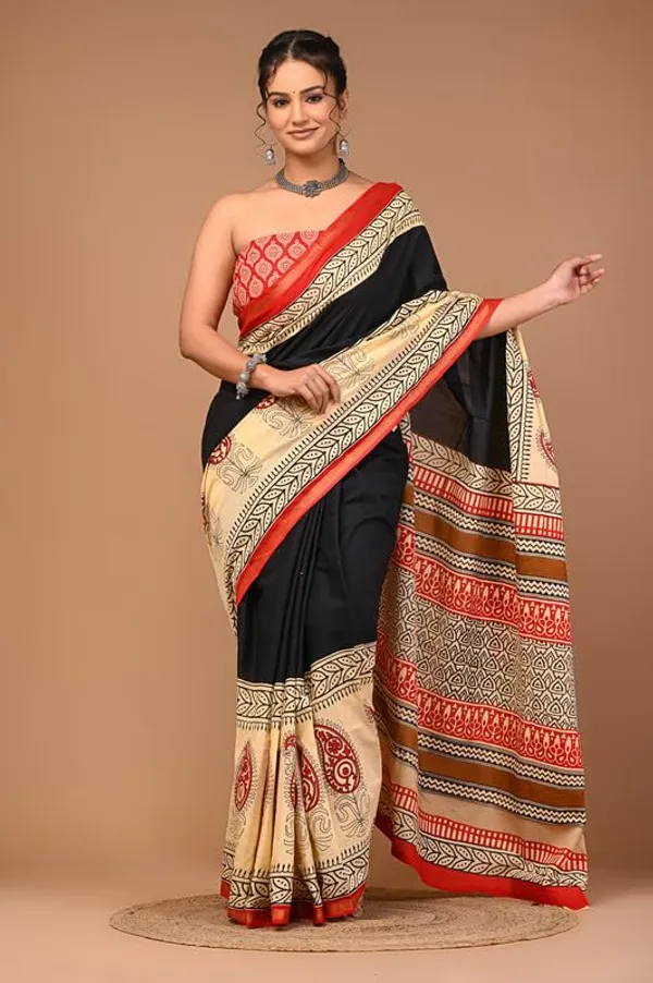 Cotton_Block_Prints_Saree_For_Women