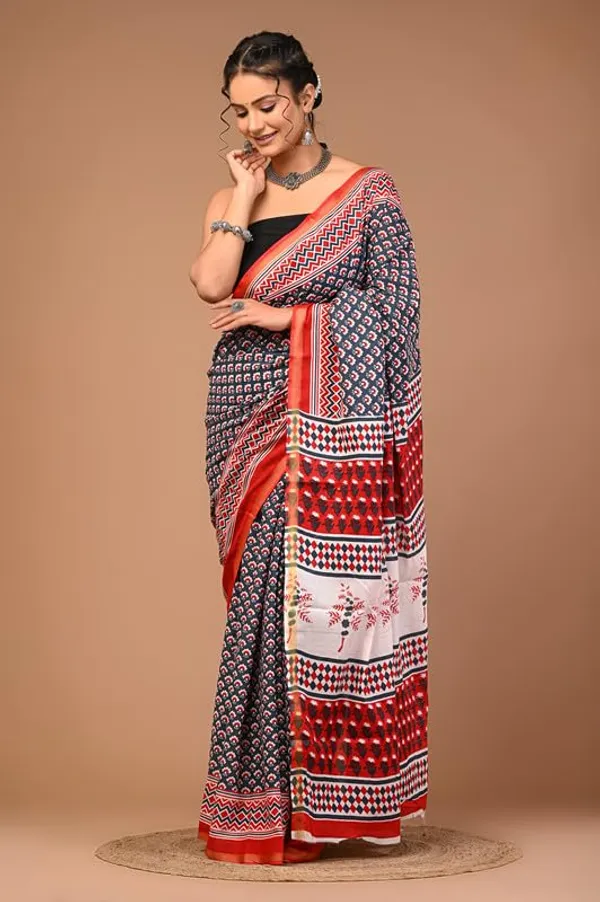 Cotton_Block_Prints_Saree_For_Women
