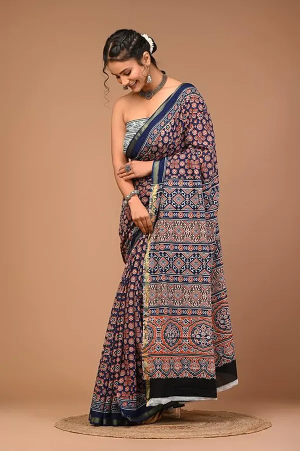 Cotton_Block_Prints_Saree_For_Women