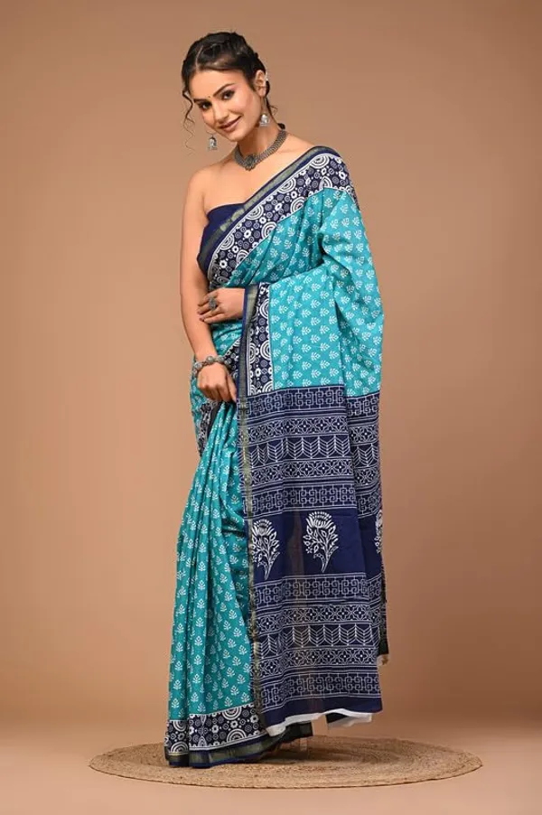 Cotton_Block_Prints_Saree_For_Women
