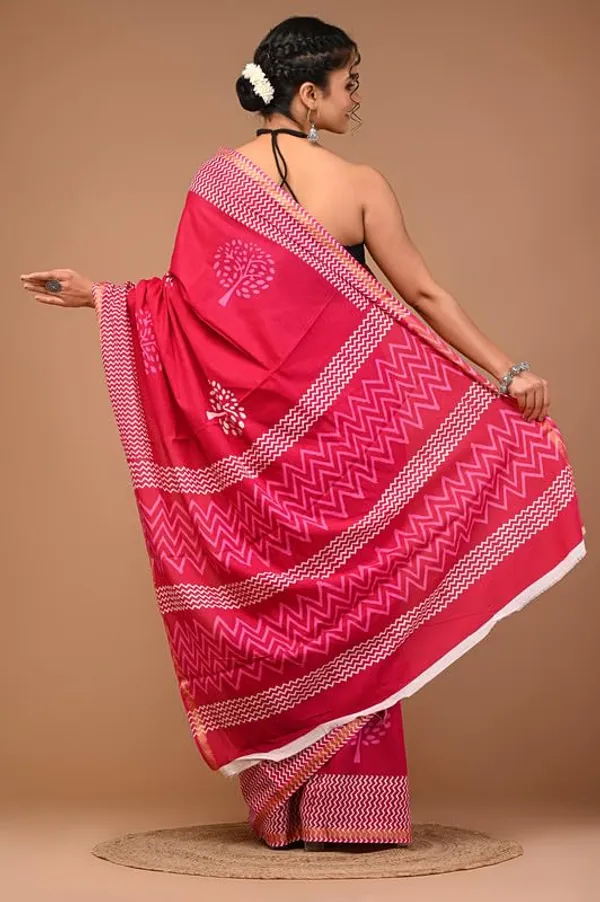 Pink_Cotton_Block_Prints_Saree_For_Women