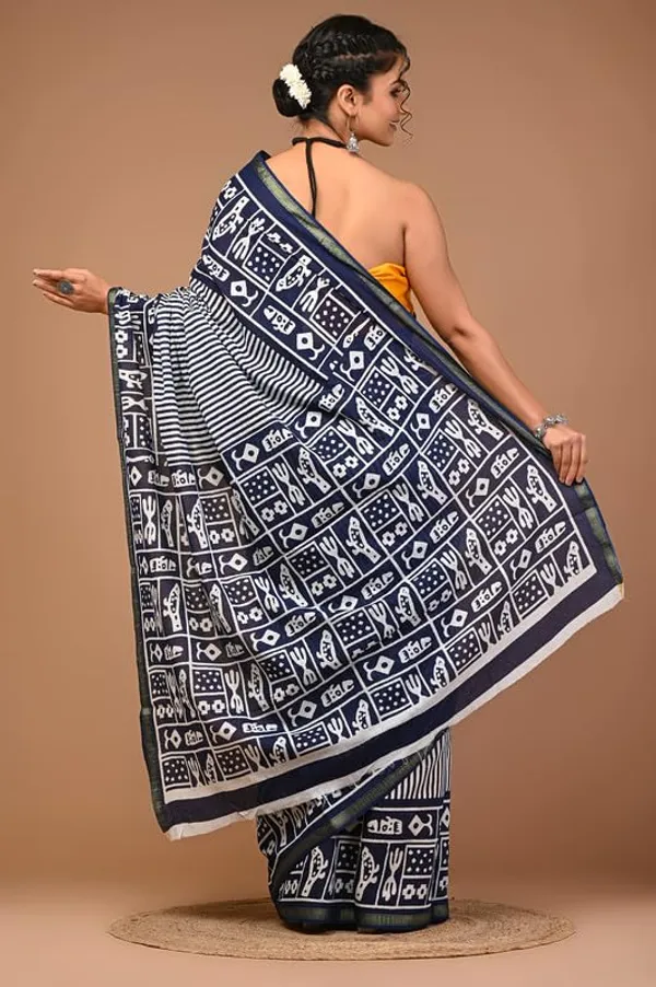 Cotton_Block_Prints_Saree_For_Women