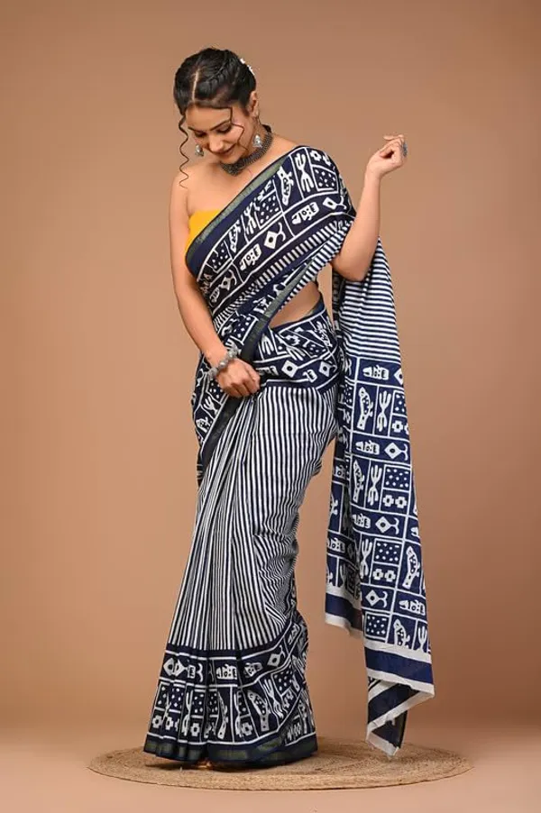 Cotton_Block_Prints_Saree_For_Women