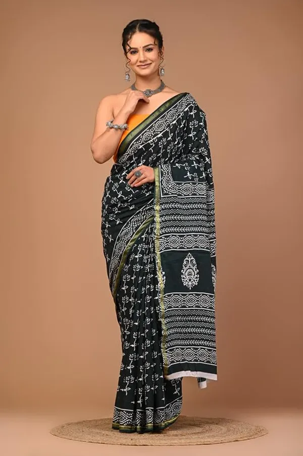 Cotton_Block_Prints_Saree_For_Women