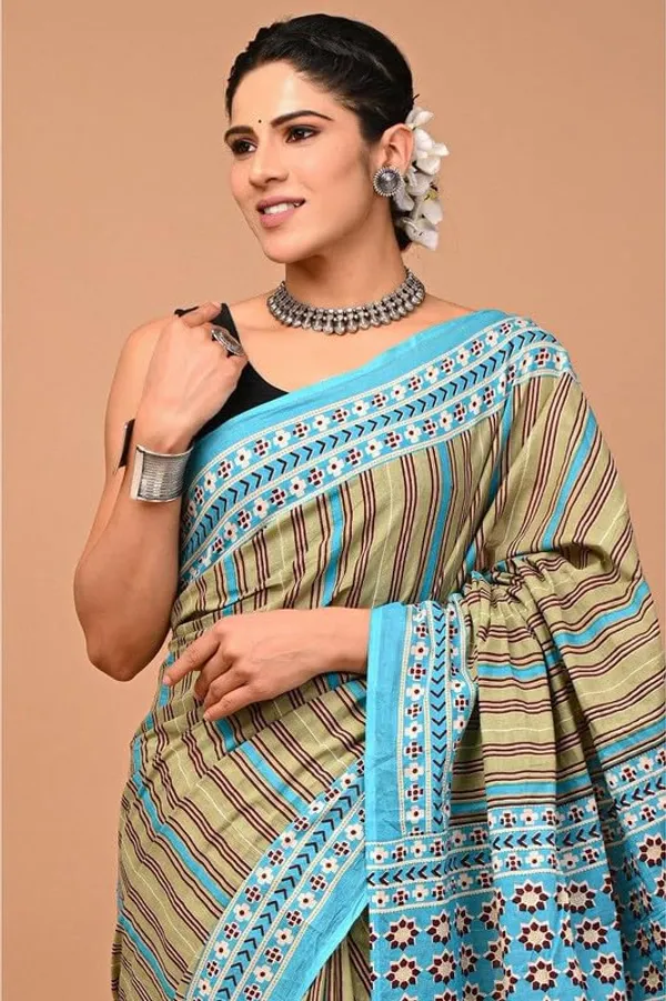 Cotton_Block_Prints_Saree_For_Women