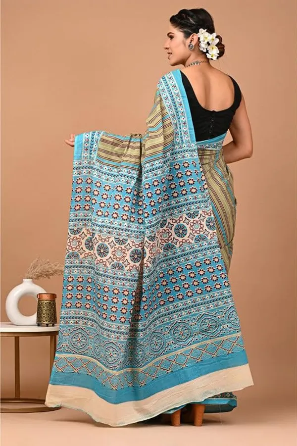 Cotton_Block_Prints_Saree_For_Women