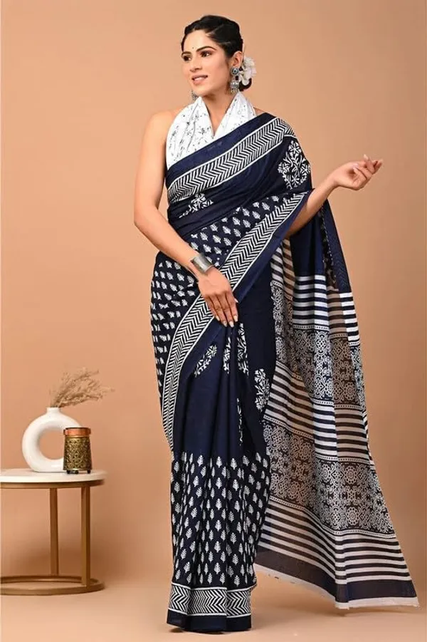 Cotton_Block_Prints_Saree_For_Women