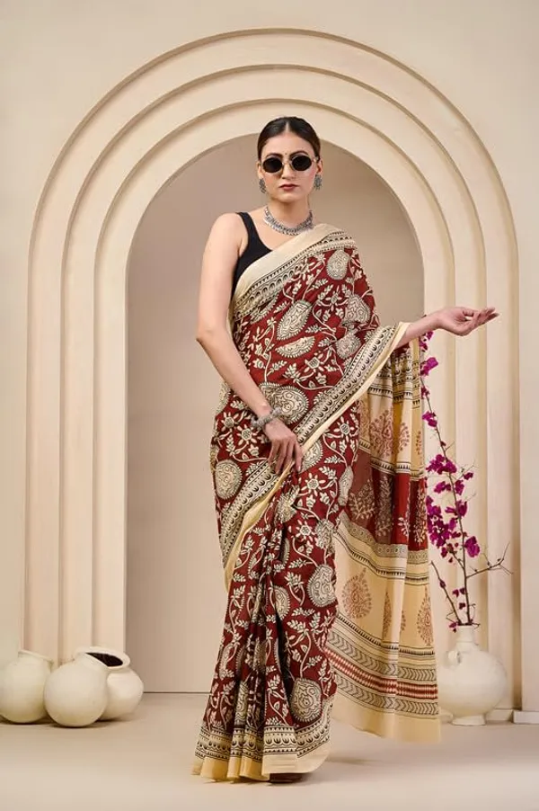 Cotton_Ajrak_Saree_For_Women