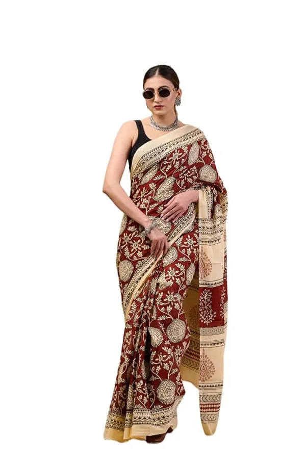 Cotton_Ajrak_Saree_For_Women