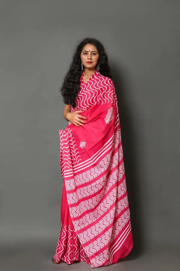 Pink_Cotton_Block_Prints_Saree_For_Women