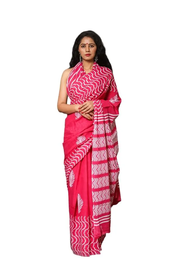 Pink_Cotton_Block_Prints_Saree_For_Women