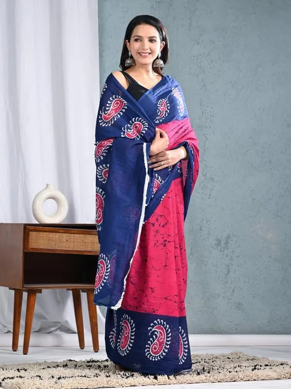 Cotton_Ajrak_Saree_For_Women