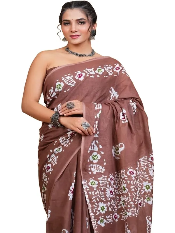 Beige_Cotton_Block_Prints_Saree_For_Women