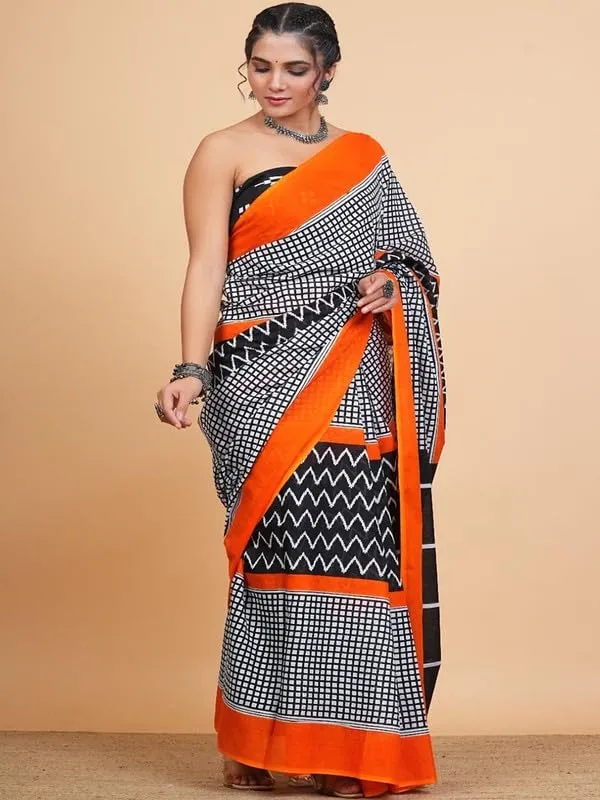 Cotton_Block_Prints_Saree_For_Women