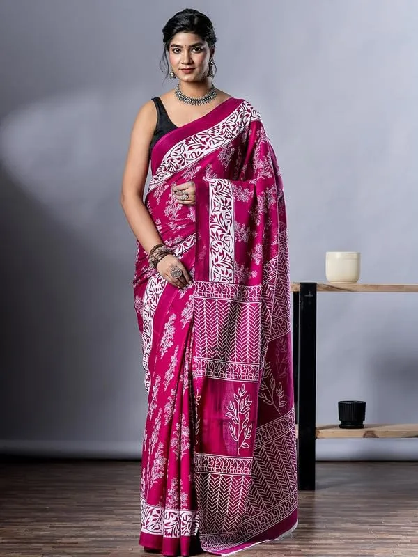 Purple_Cotton_Block_Prints_Saree_For_Women