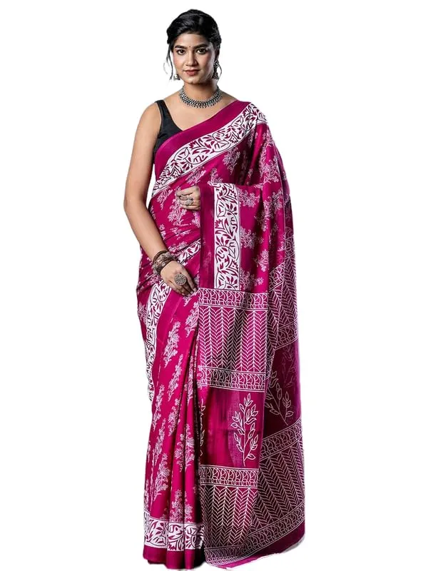 Purple_Cotton_Block_Prints_Saree_For_Women