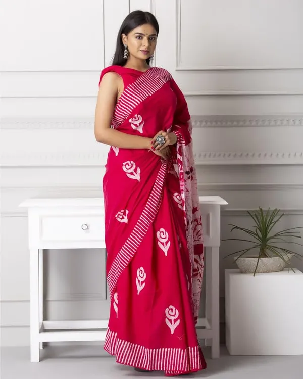 Pink_Cotton_Block_Prints_Saree_For_Women