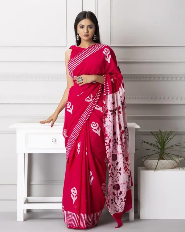 Pink_Cotton_Block_Prints_Saree_For_Women