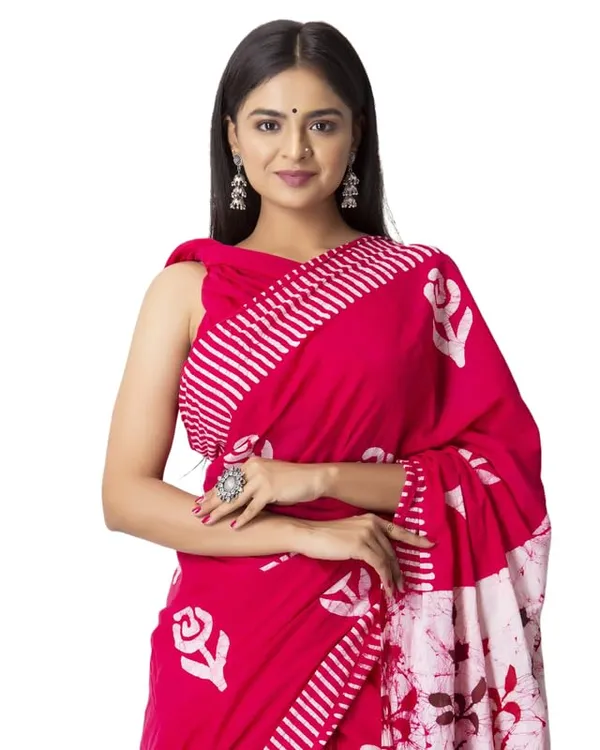 Pink_Cotton_Block_Prints_Saree_For_Women