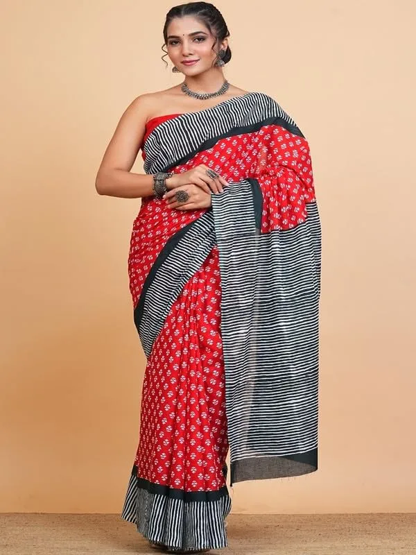 Cotton_Block_Prints_Saree_For_Women