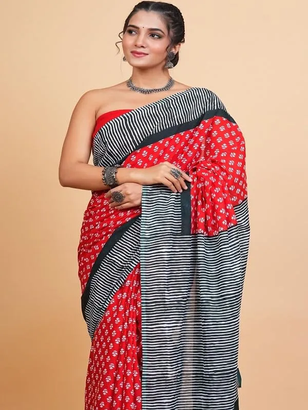 Cotton_Block_Prints_Saree_For_Women