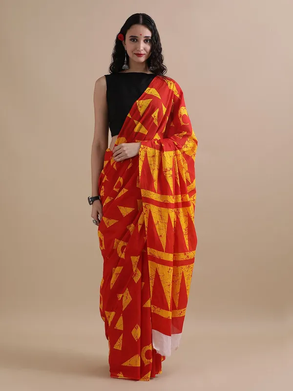 Printed_Pure_Cotton_Mulmul_Saree_with_Blouse