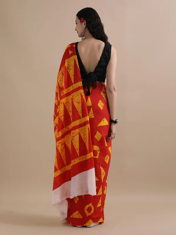Printed_Pure_Cotton_Mulmul_Saree_with_Blouse