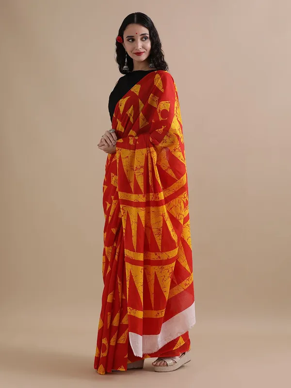 Printed_Pure_Cotton_Mulmul_Saree_with_Blouse