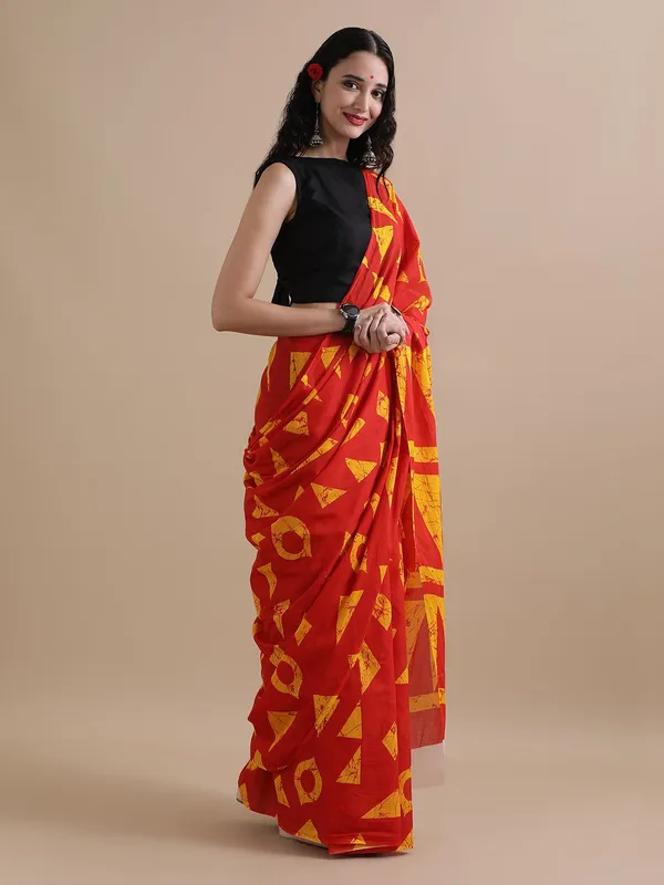 Printed_Pure_Cotton_Mulmul_Saree_with_Blouse