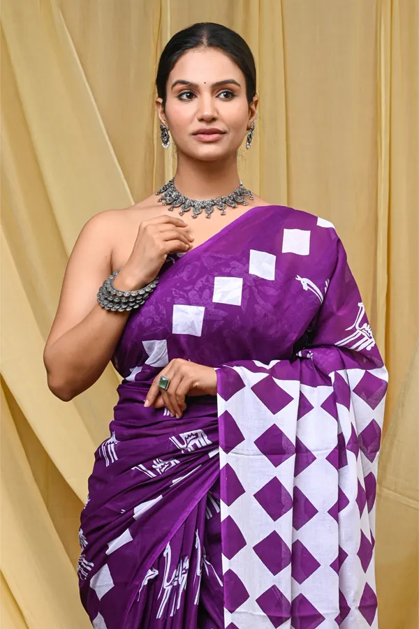 Purple_Mulmul_Cotton_Saree_for_Women_With_Blouse_Piece_|_Soft_Cotton_Sari_for_Women_(Camel)