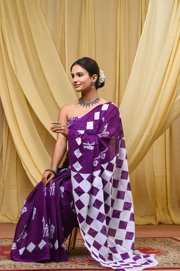 Purple_Mulmul_Cotton_Saree_for_Women_With_Blouse_Piece_|_Soft_Cotton_Sari_for_Women_(Camel)