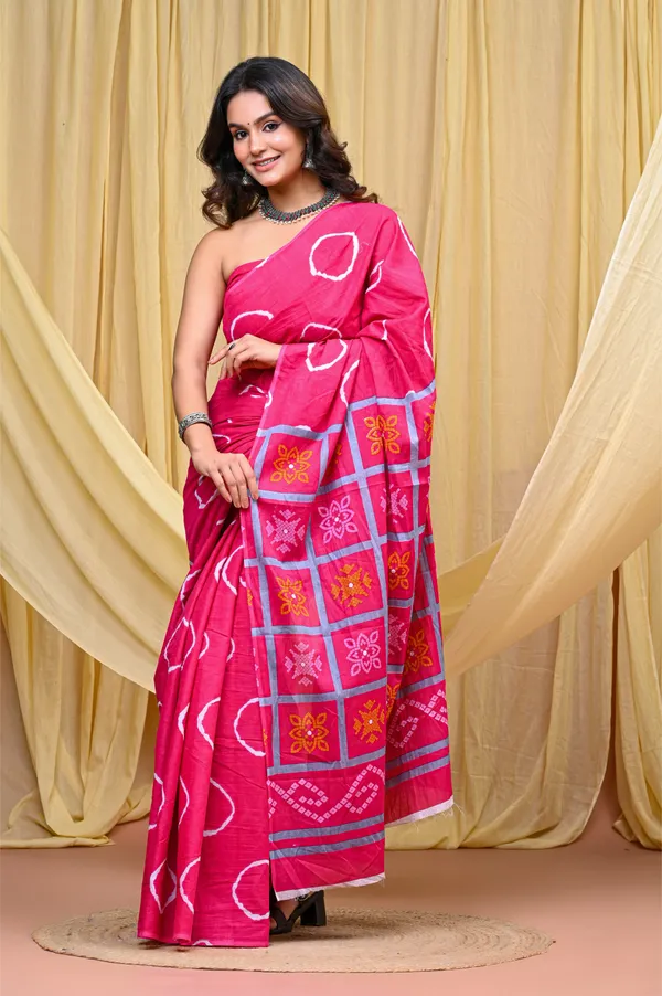 Pink_Mulmul_Cotton_Saree_for_Women_With_Blouse_Piece_|_Soft_Cotton_Sari_for_Women_(Shibori)