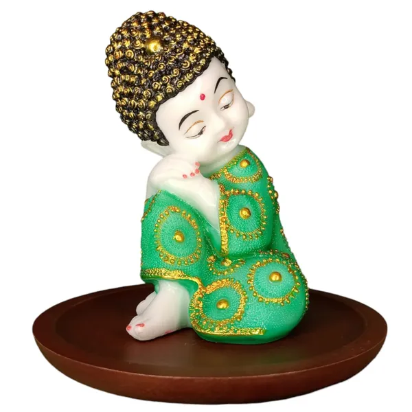 Pack_Of_2_Red_And_Green_Twin_Blessings_Baby_Buddha_Set__|_For_Home_&_Decor