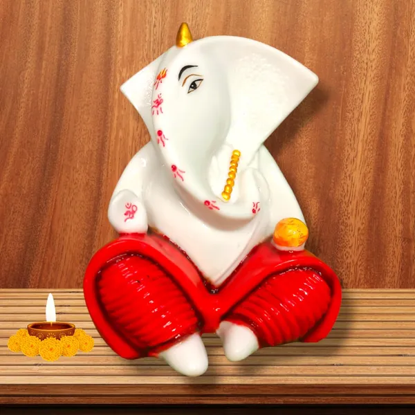 Pack_Of_2_Black_And_Red_Ganesha_Idol_Statue_|_For_Home_&_Decor