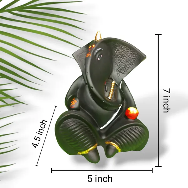 Pack_Of_2_Black_And_Red_Ganesha_Idol_Statue_|_For_Home_&_Decor