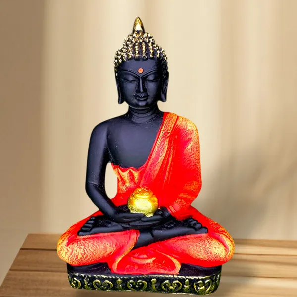 Pack_Of_2_Red_And_Green_Buddha_Statue__|_For_Home_&_Decor